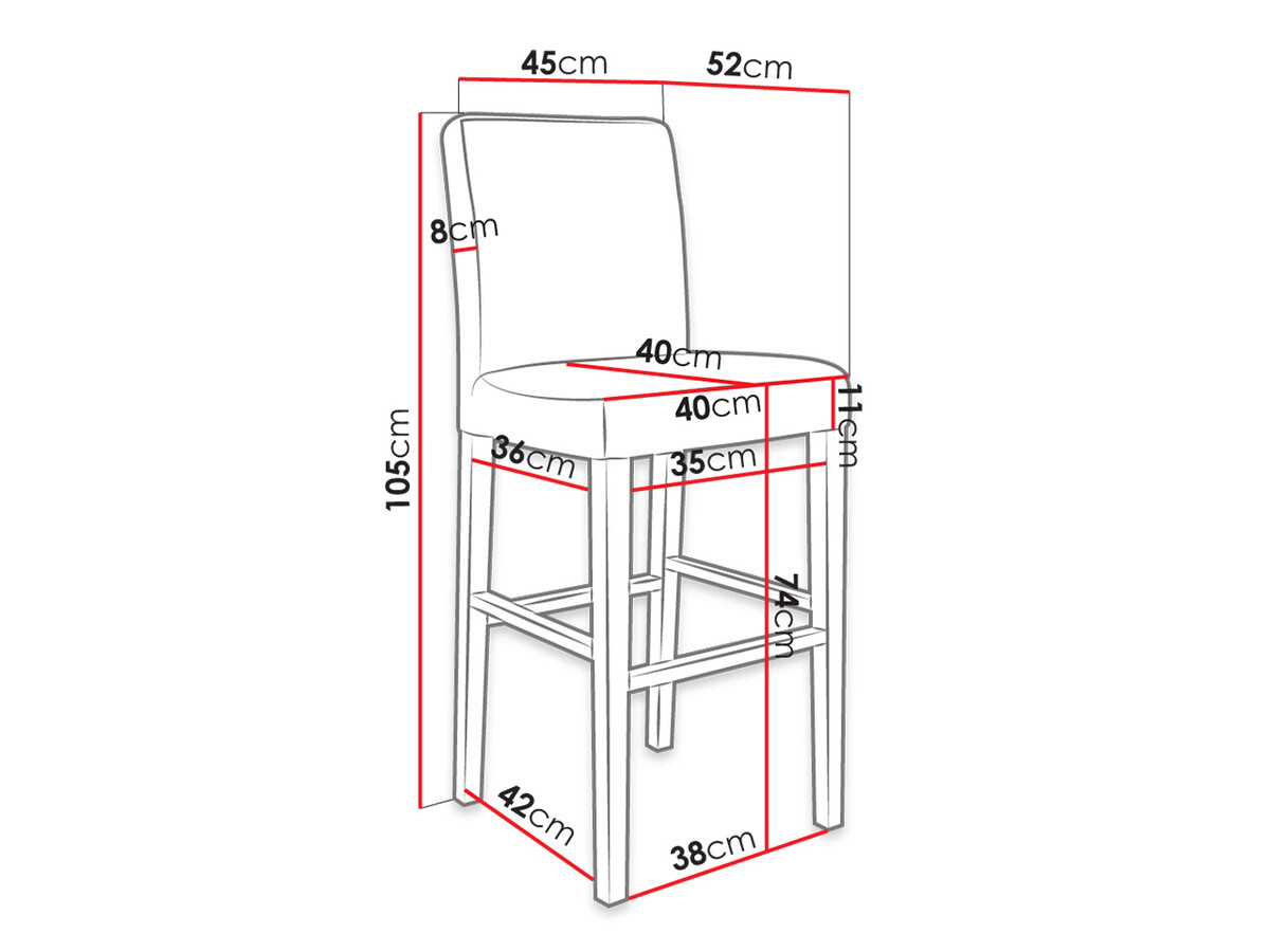 Барный стул Racine 103 (Коричневый + Magic Velvet 2250)