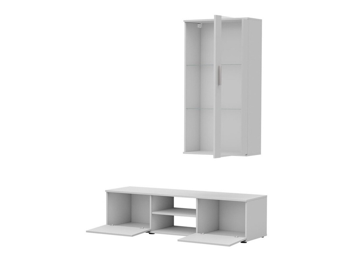 Viesistabas komplekts Tornola 113 (Melns + Glancēts melns)