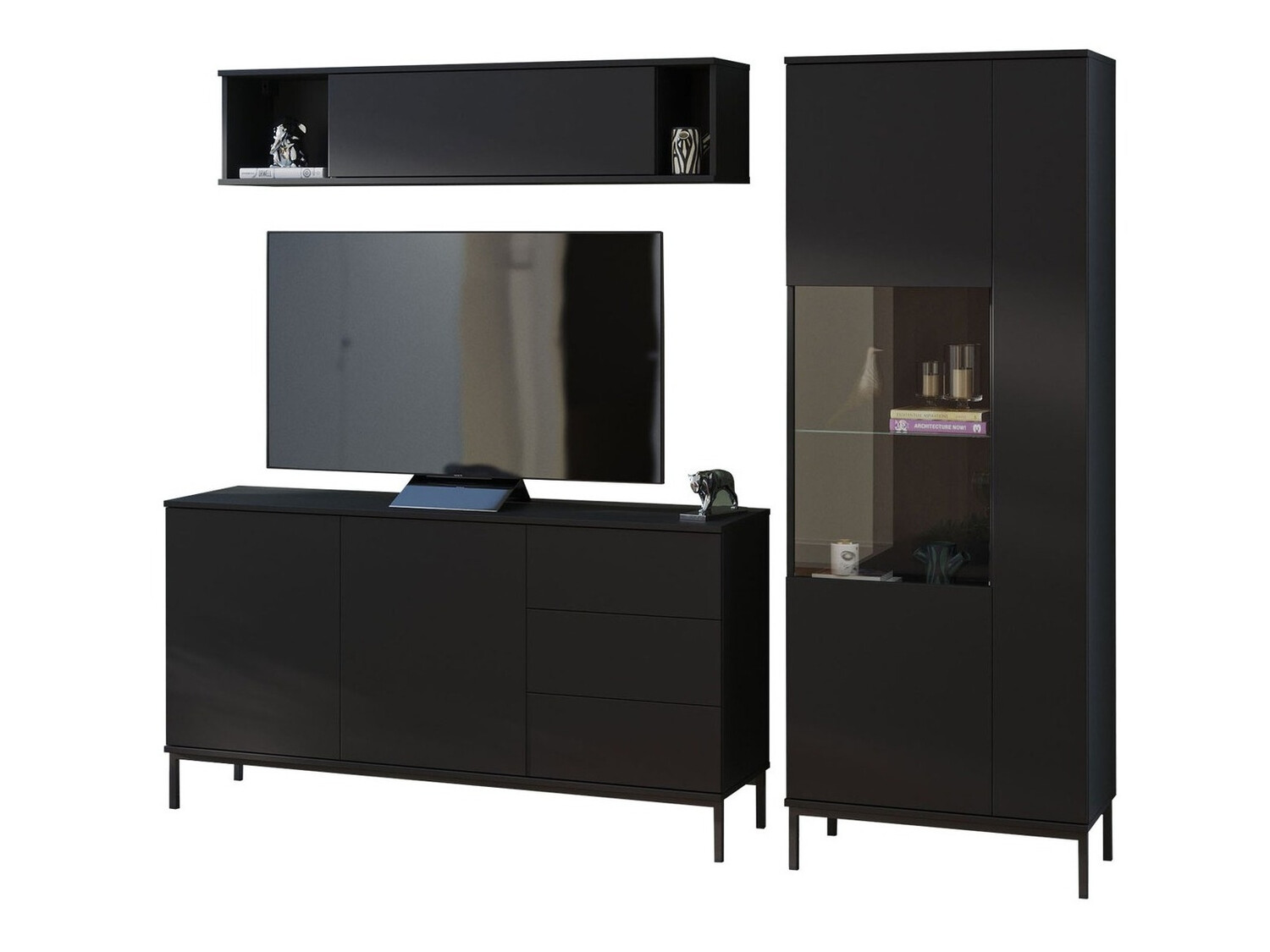 Набор для гостиной Lomsore 110 (Чёрный)