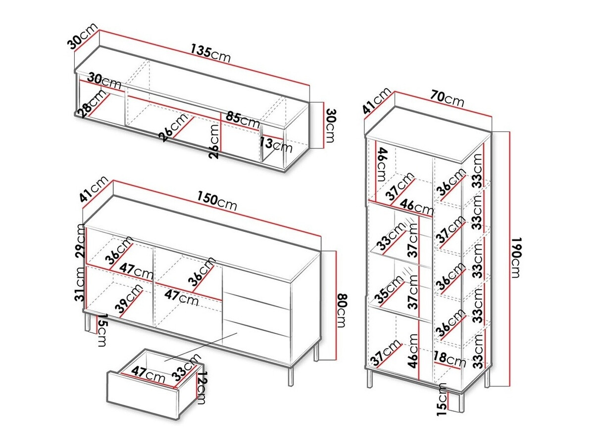 Набор для гостиной Lomsore 110 (Светлое дерево)