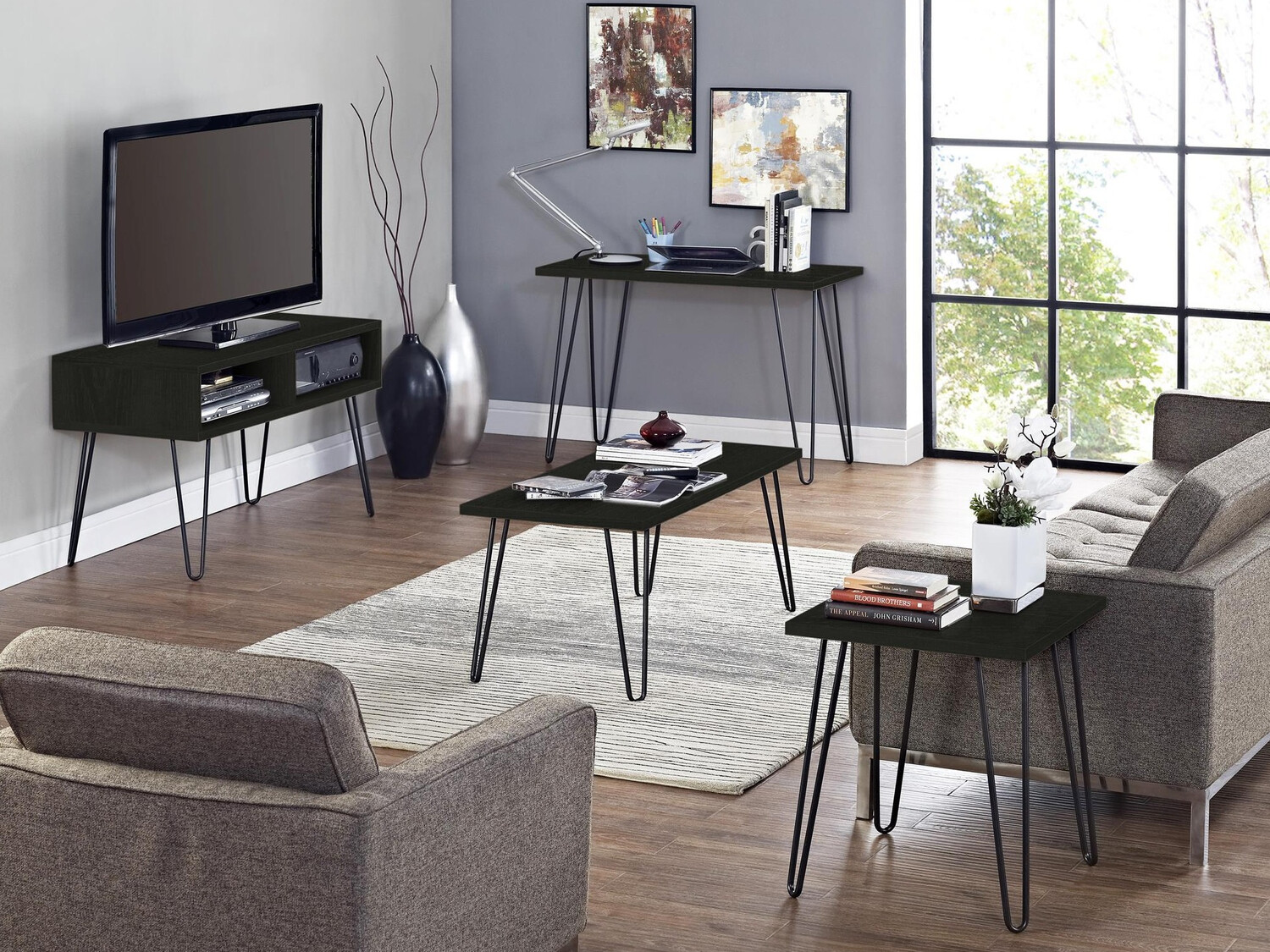 TV galds Tulsa 119 (Melnais ozols)