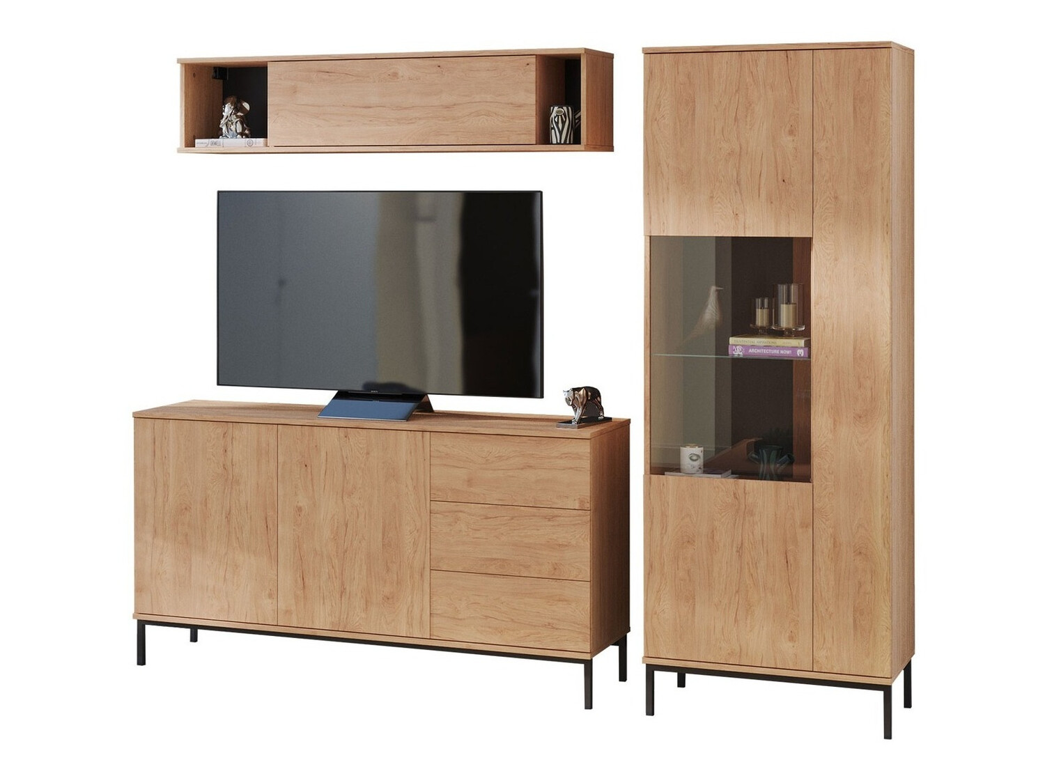 Viesistabas komplekts Lomsore 110 (Gaišs koks)