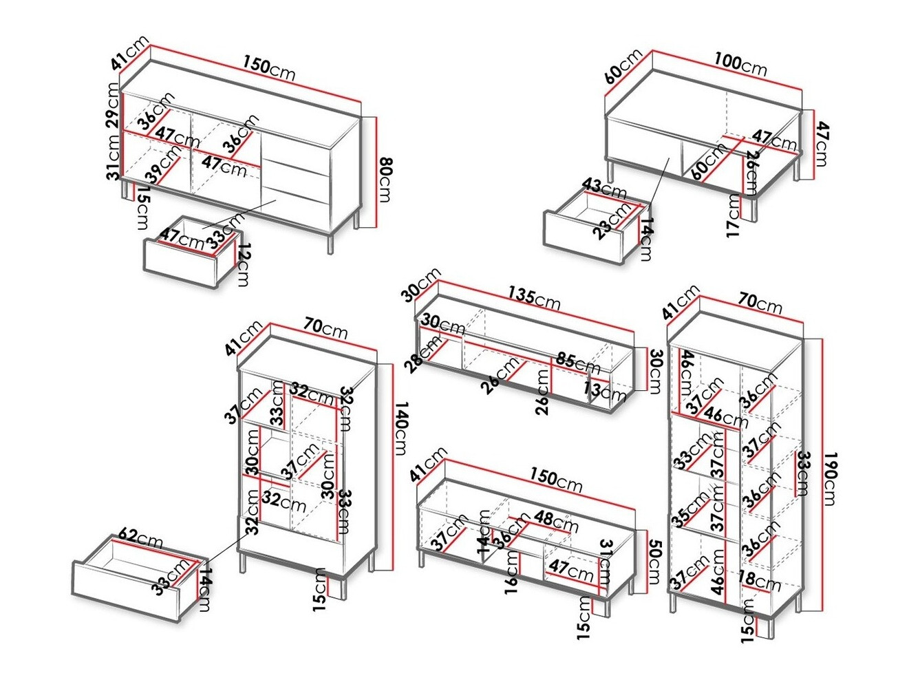 Набор для гостиной Lomsore 107 (Белый)