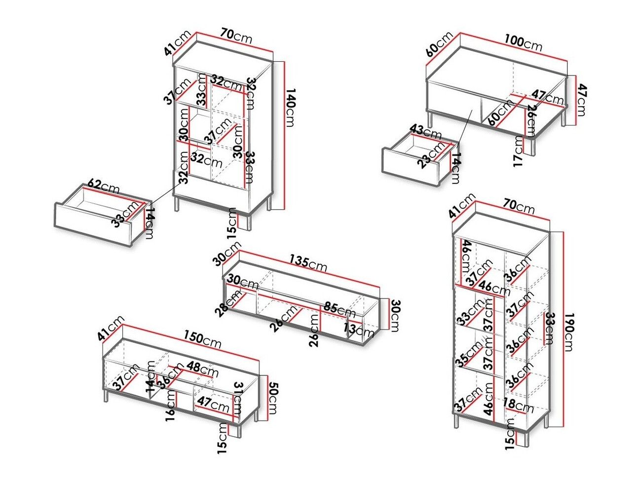 Набор для гостиной Lomsore 108 (Белый)