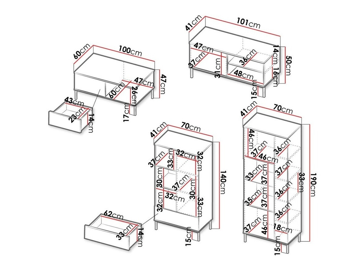 Набор для гостиной Lomsore 109 (Чёрный)