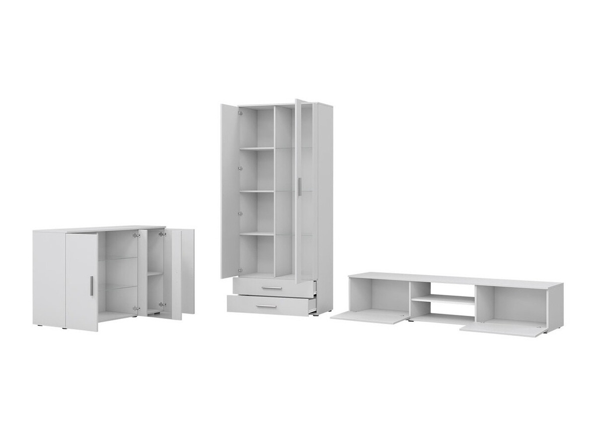Набор для гостиной Tornola 116 (Белый + Глянцевый белый)