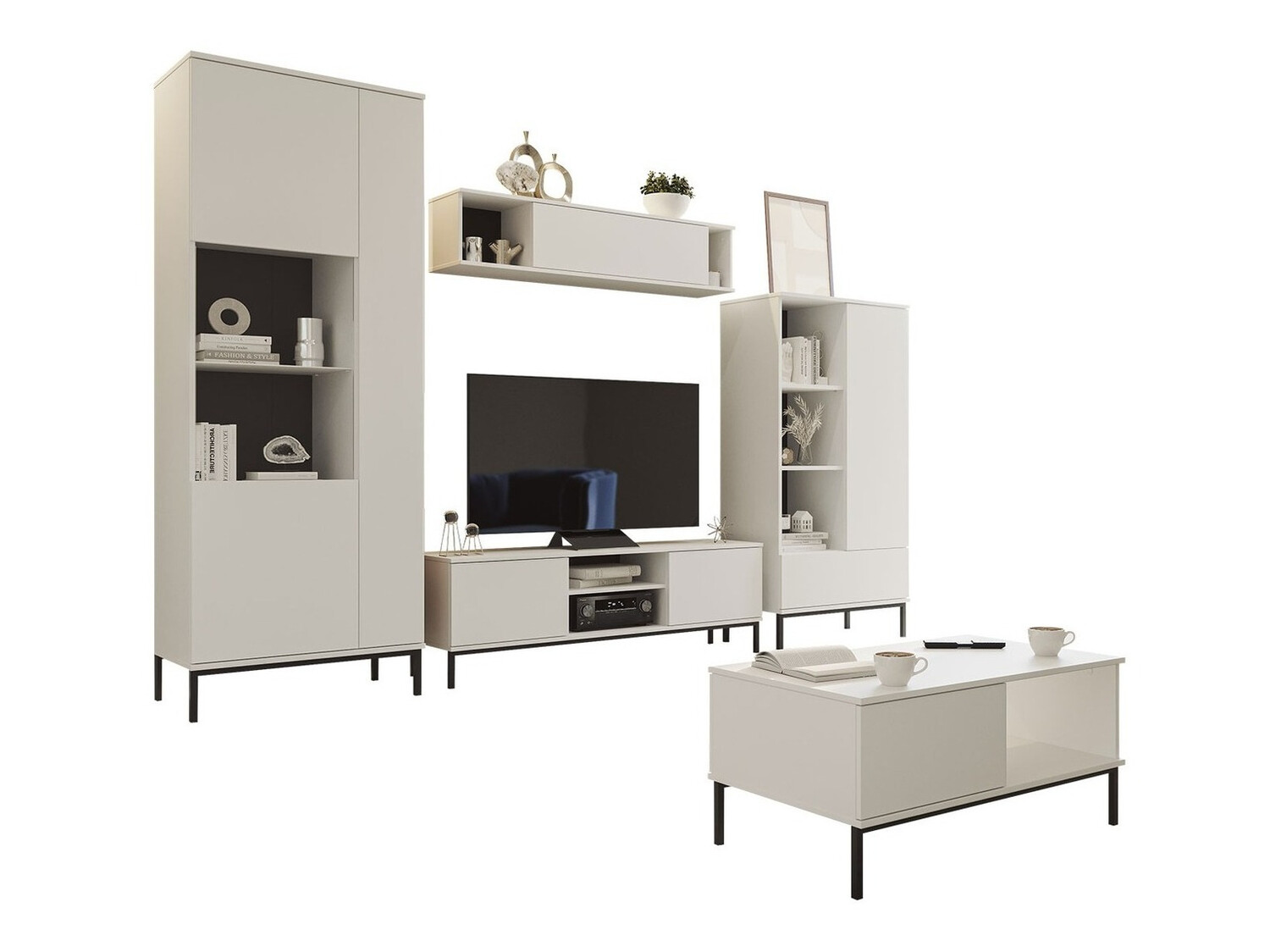 Viesistabas komplekts Lomsore 108 (Balts)