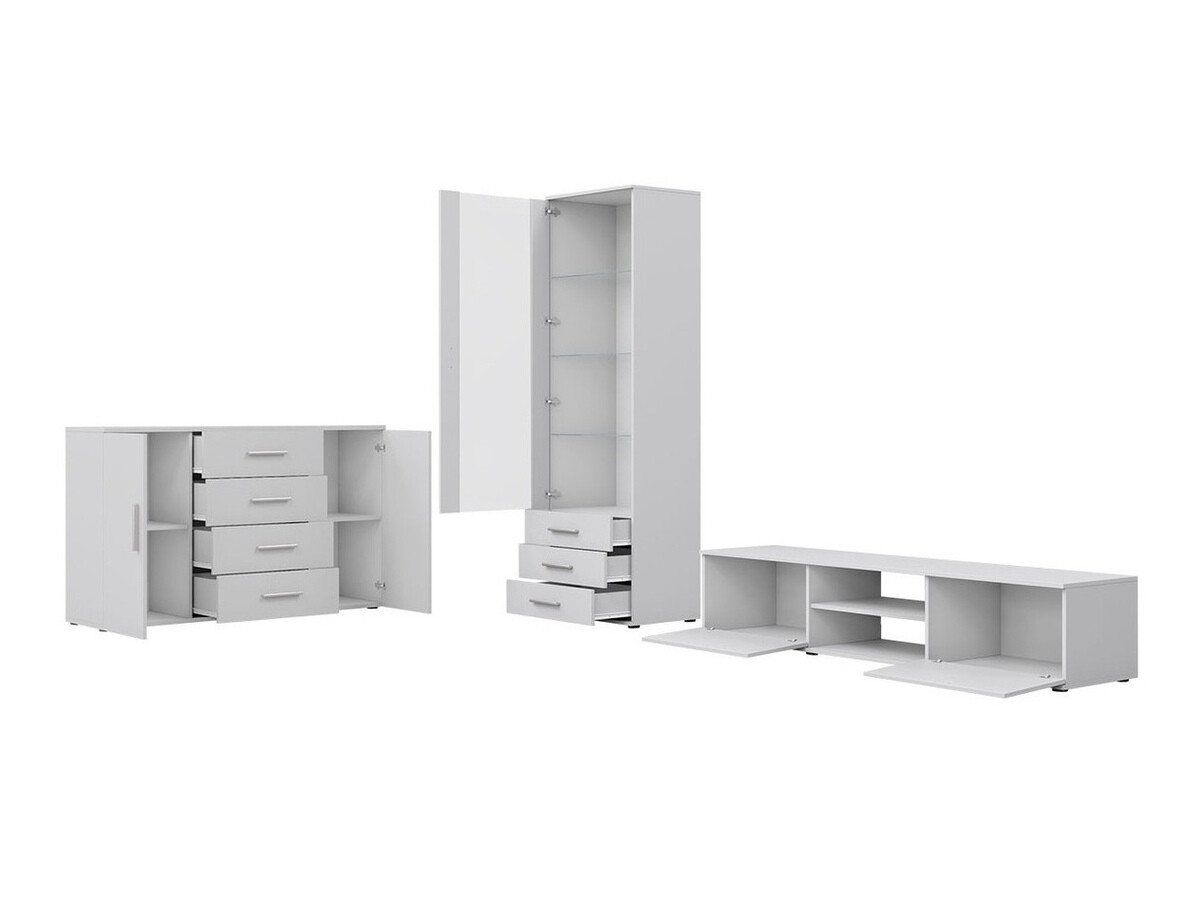 Viesistabas komplekts Tornola 108 (Melns + Glancēts melns)