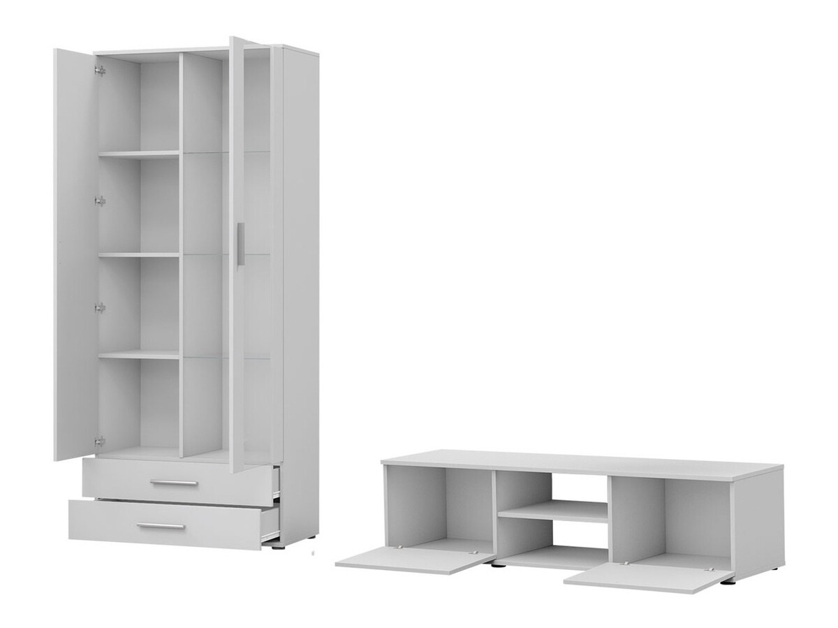 Viesistabas komplekts Tornola 117 (Melns + Glancēts melns)