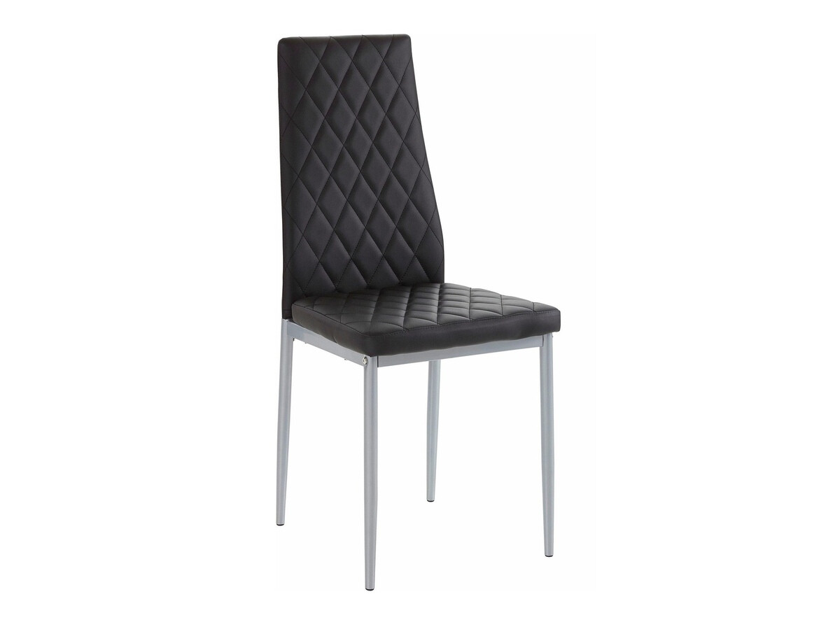 Ēdamistabas komplekts Denton 602 (Melns + Sudraba)