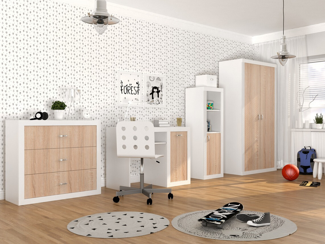 Plaukts Tentive 105 (Balts + Sonomas ozols)