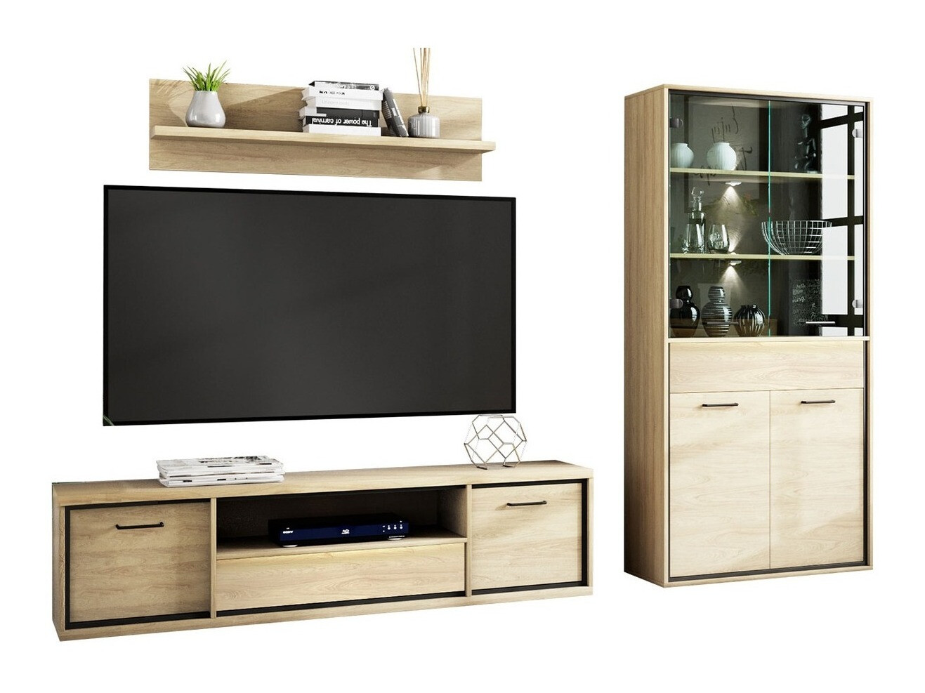 Viesistabas komplekts Etrmoni 119 (Gaišs koks + Ozols)