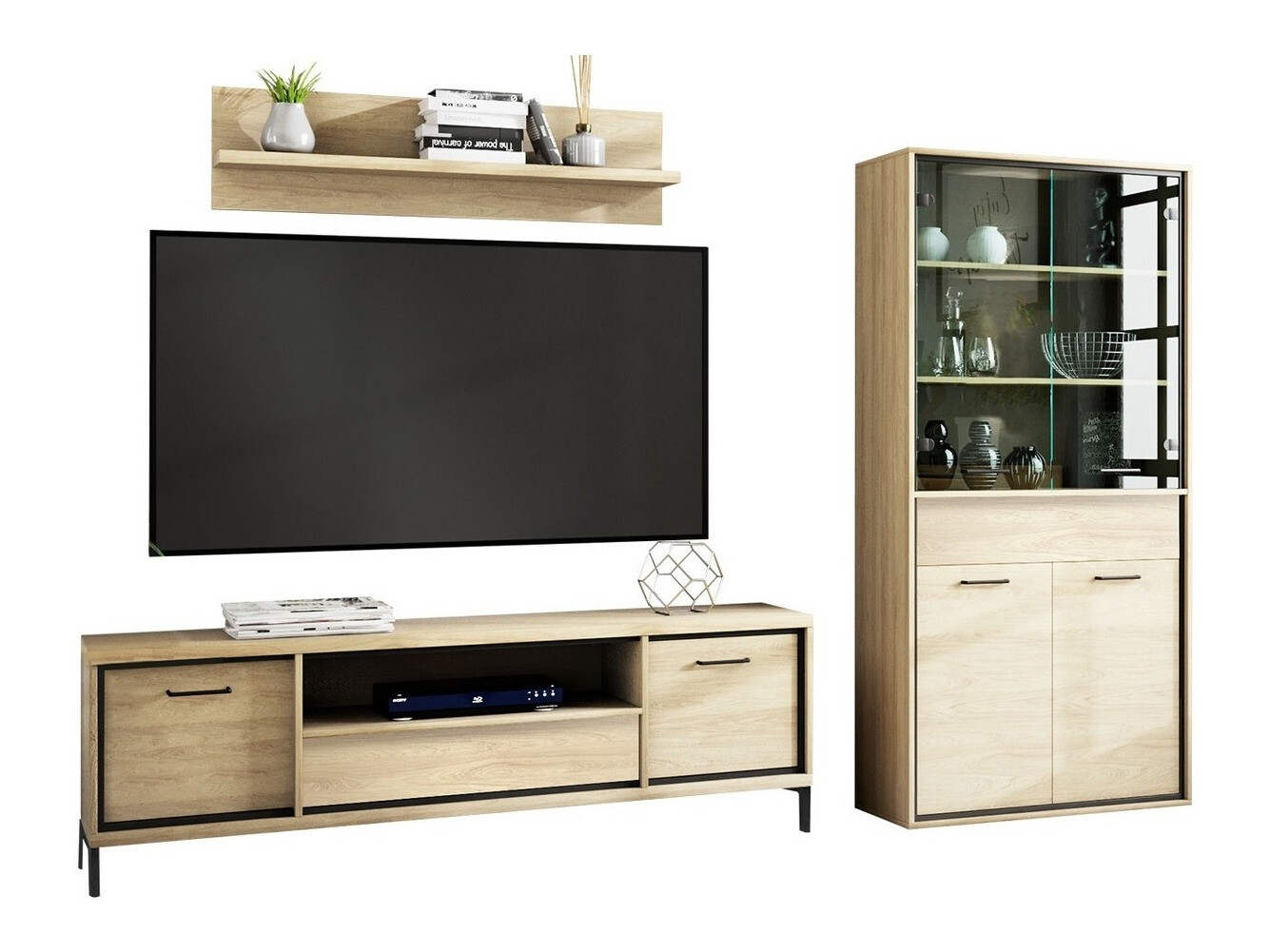 Viesistabas komplekts Etrmoni 119 (Gaišs koks + Ozols)