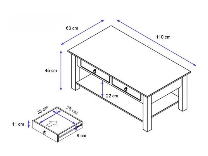 Журнальный столик Denton 120 (Темно-коричневый)