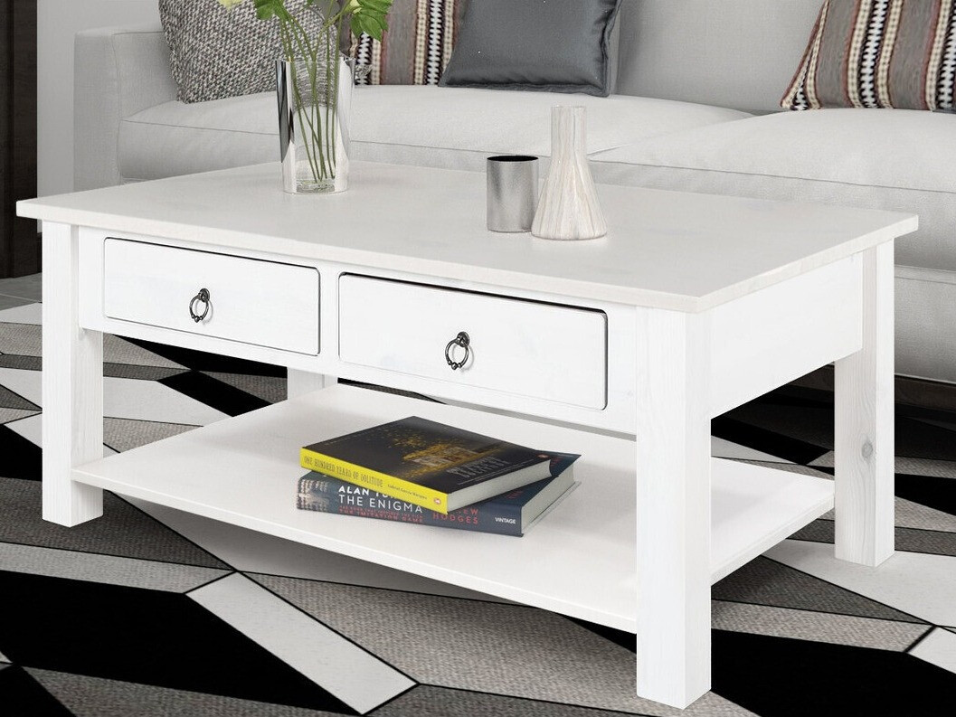 Žurnālu galdiņš Denton 120 (Balts)