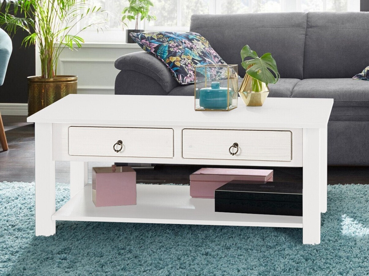 Žurnālu galdiņš Denton 120 (Balts)