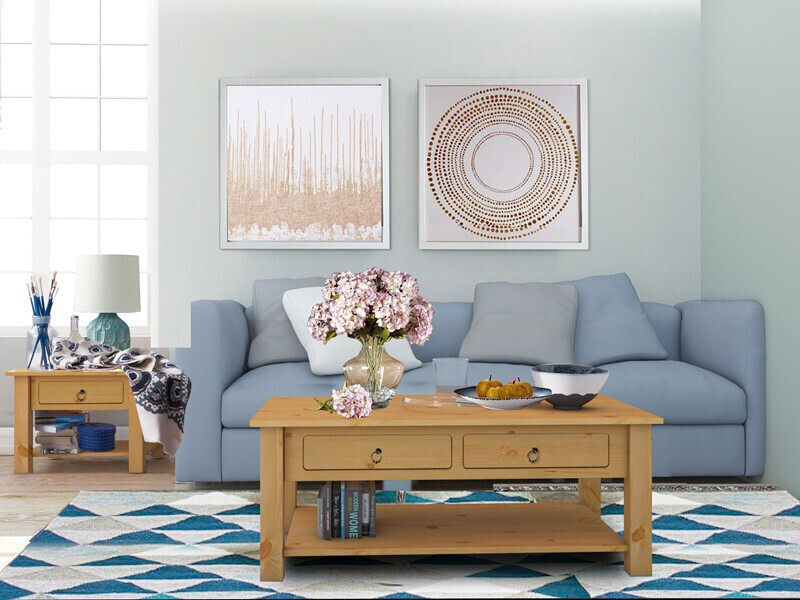 Žurnālu galdiņš Denton 120 (Gaišs koks)