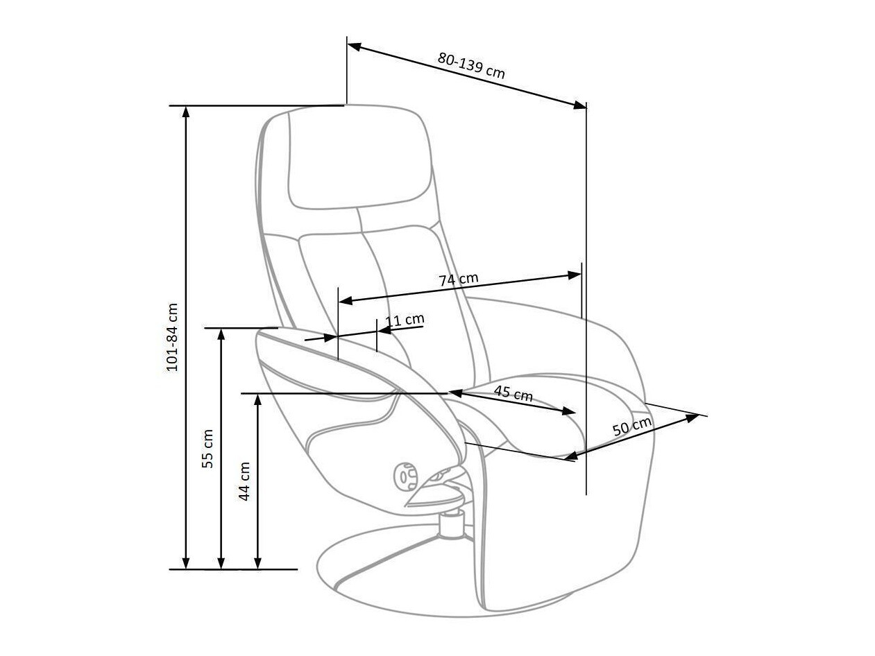 Atpūtas krēsls reglainer Houston 491