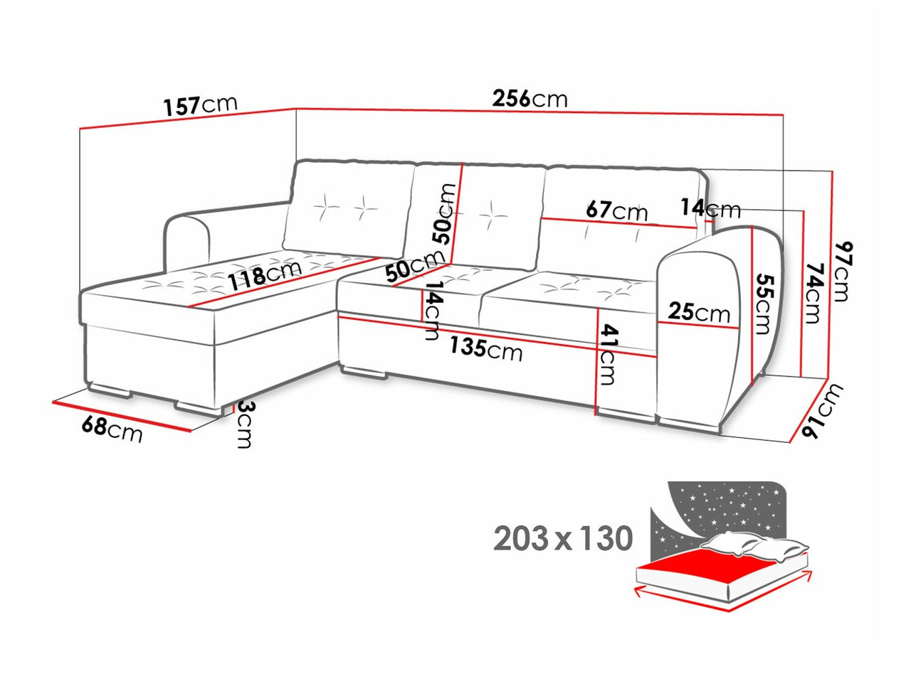 Угловой диван Muncie 109 (Manila 07)