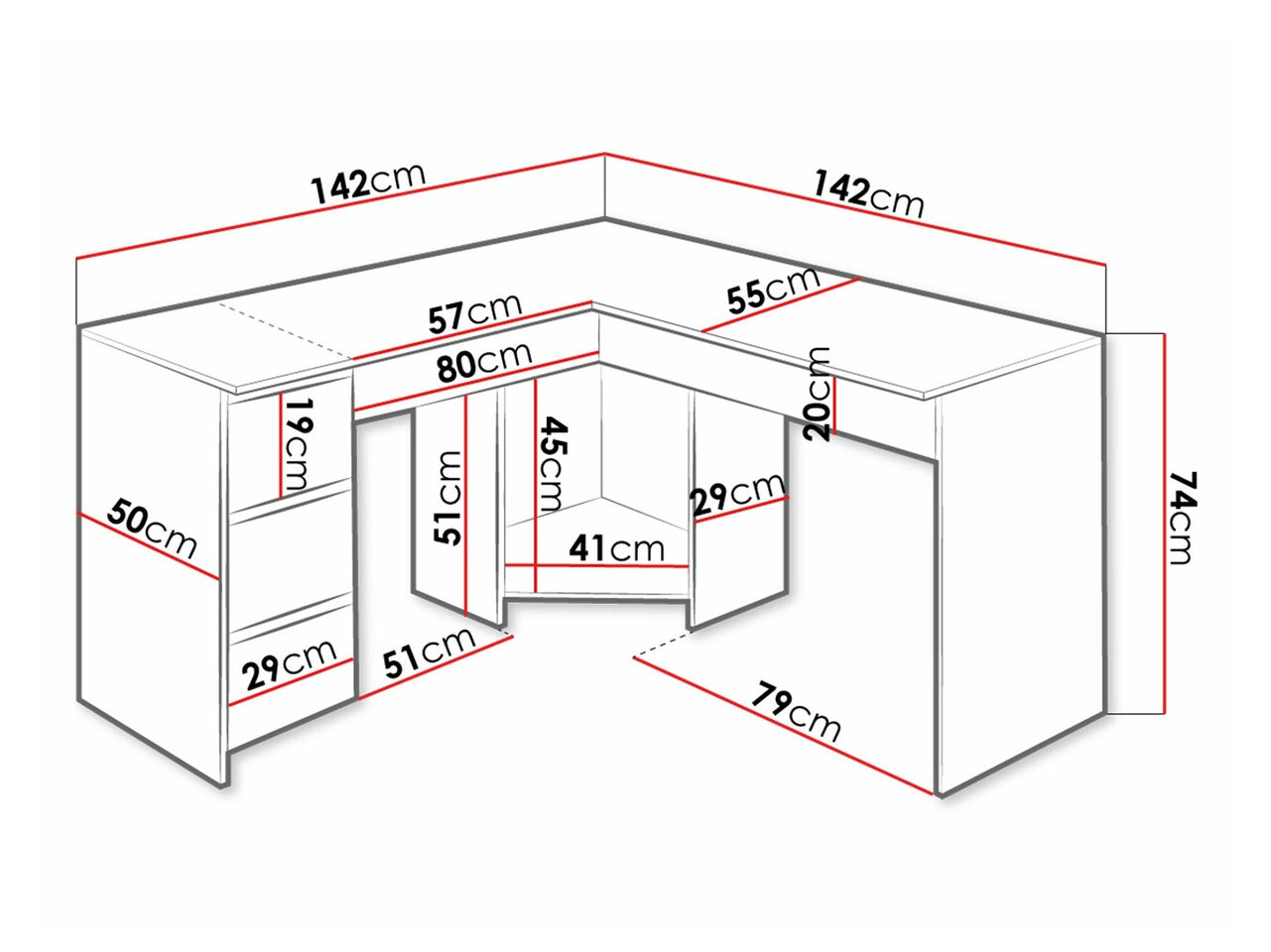 Угловой письменный стол Comfivo 391
