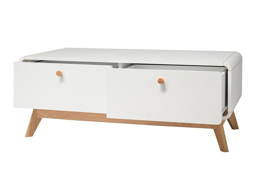 Журнальный столик Elbtena 100 (Белый + Дуб)
