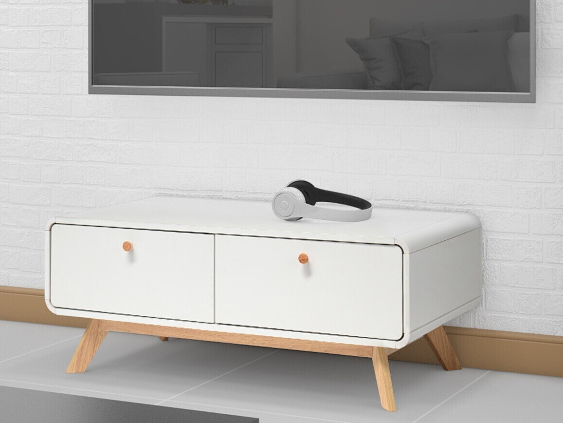 Журнальный столик Elbtena 100 (Белый + Дуб)