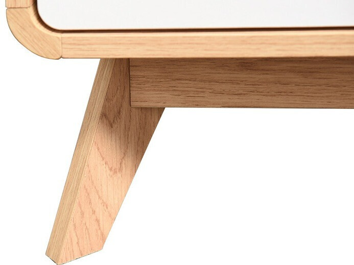 Журнальный столик Elbtena 100 (Дуб + Белый)