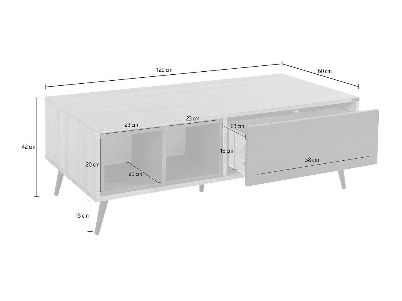 Žurnālu galdiņš Denton 1437