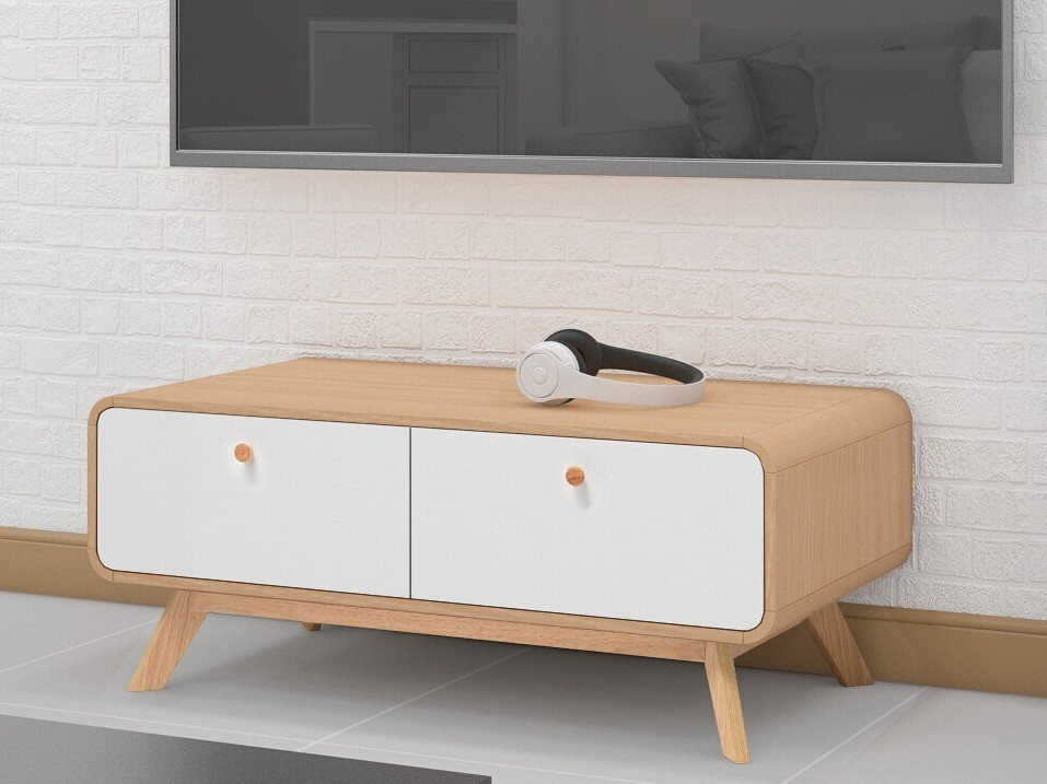 Žurnālu galdiņš Elbtena 100 (Ozols + Balts)