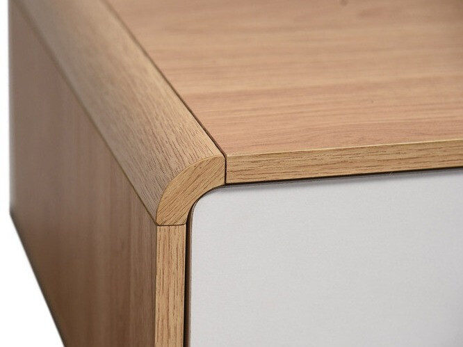 Žurnālu galdiņš Elbtena 100 (Ozols + Balts)