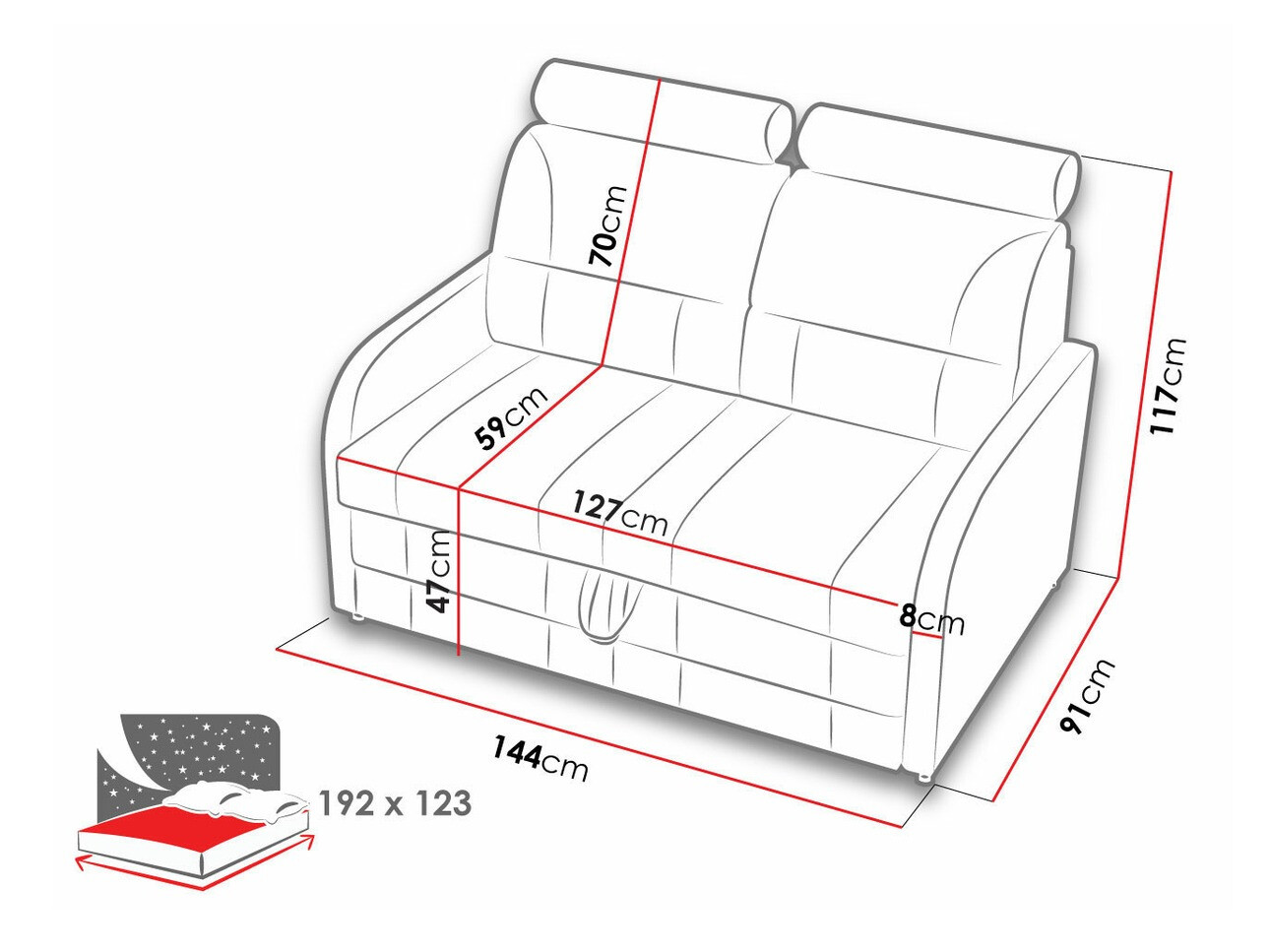Диван-кровать Kingsport 109