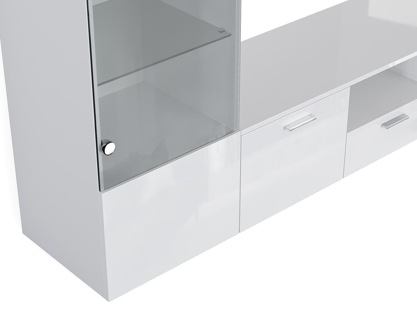 Набор для гостиной Springfield 274 (Белый + Глянцевый белый)