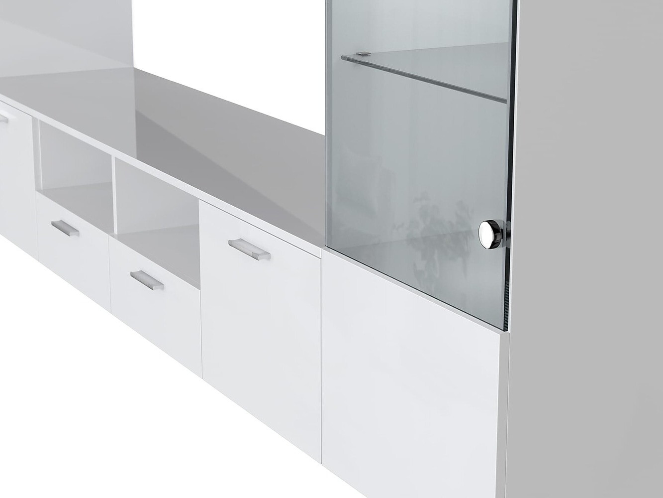 Набор для гостиной Springfield 274 (Белый + Глянцевый белый)