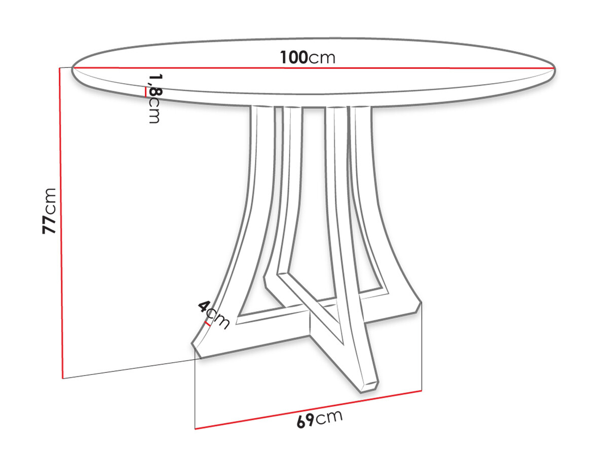 Galds Racine 120 (Melns)