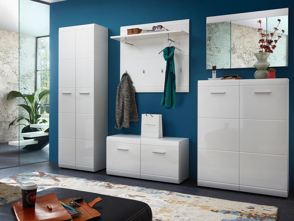 Шкаф Livromu 107 (Глянцевый белый + Белый)