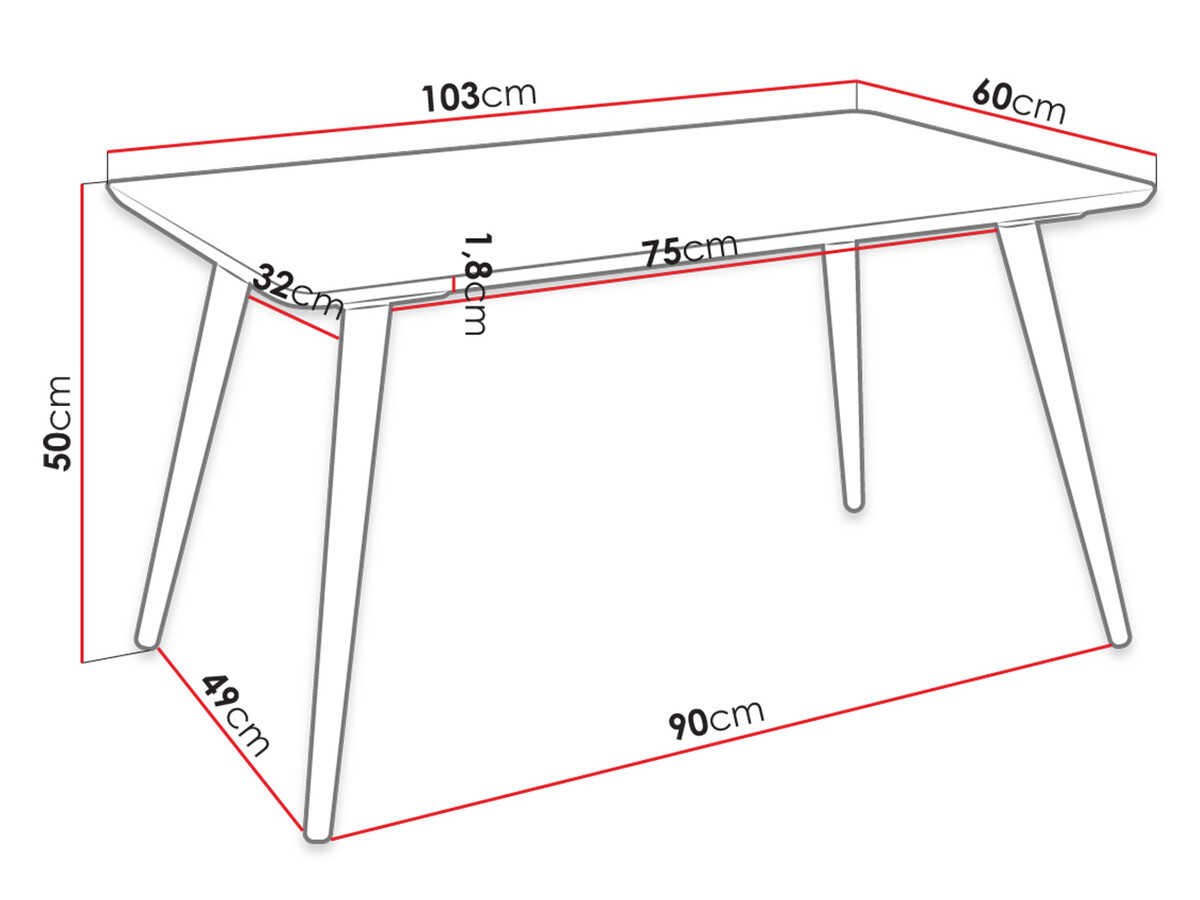 Žurnālu galdiņš Racine 115 (Melns)