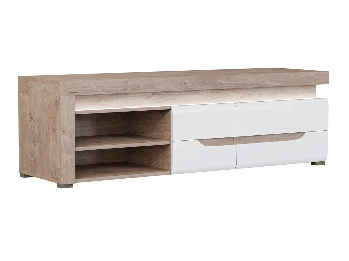 TV galds Revelmi 101 (Ozols + Glancēts balts)