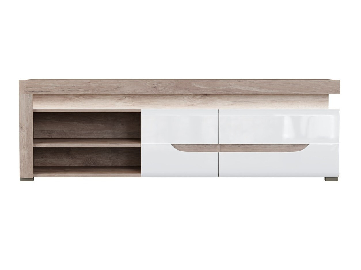 TV galds Revelmi 101 (Ozols + Glancēts balts)