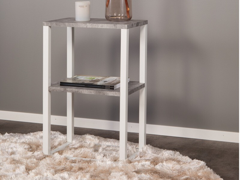 Kafijas galdiņš Dallas 260 (Betons + Balts)