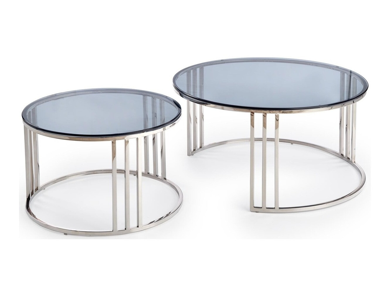 Žurnālu galdiņu komplekts Houston 1503 (Sudraba)