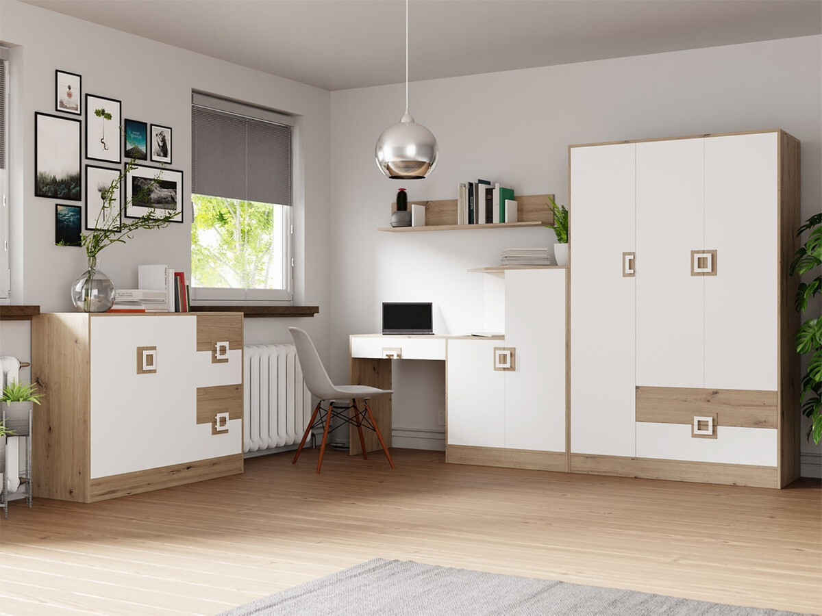 Шкаф Tolfere 103 (Светлый дуб + Белый)