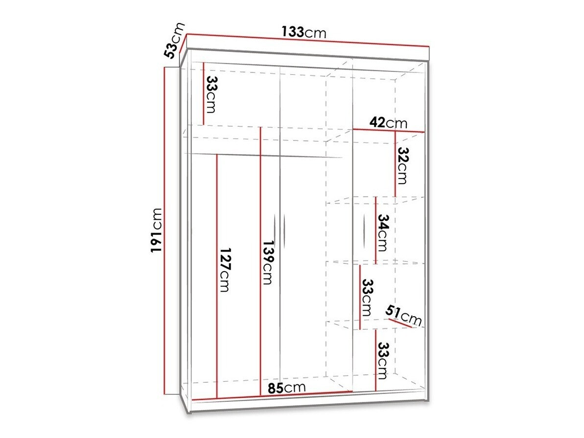 Skapis Novduni 102 (Balts)