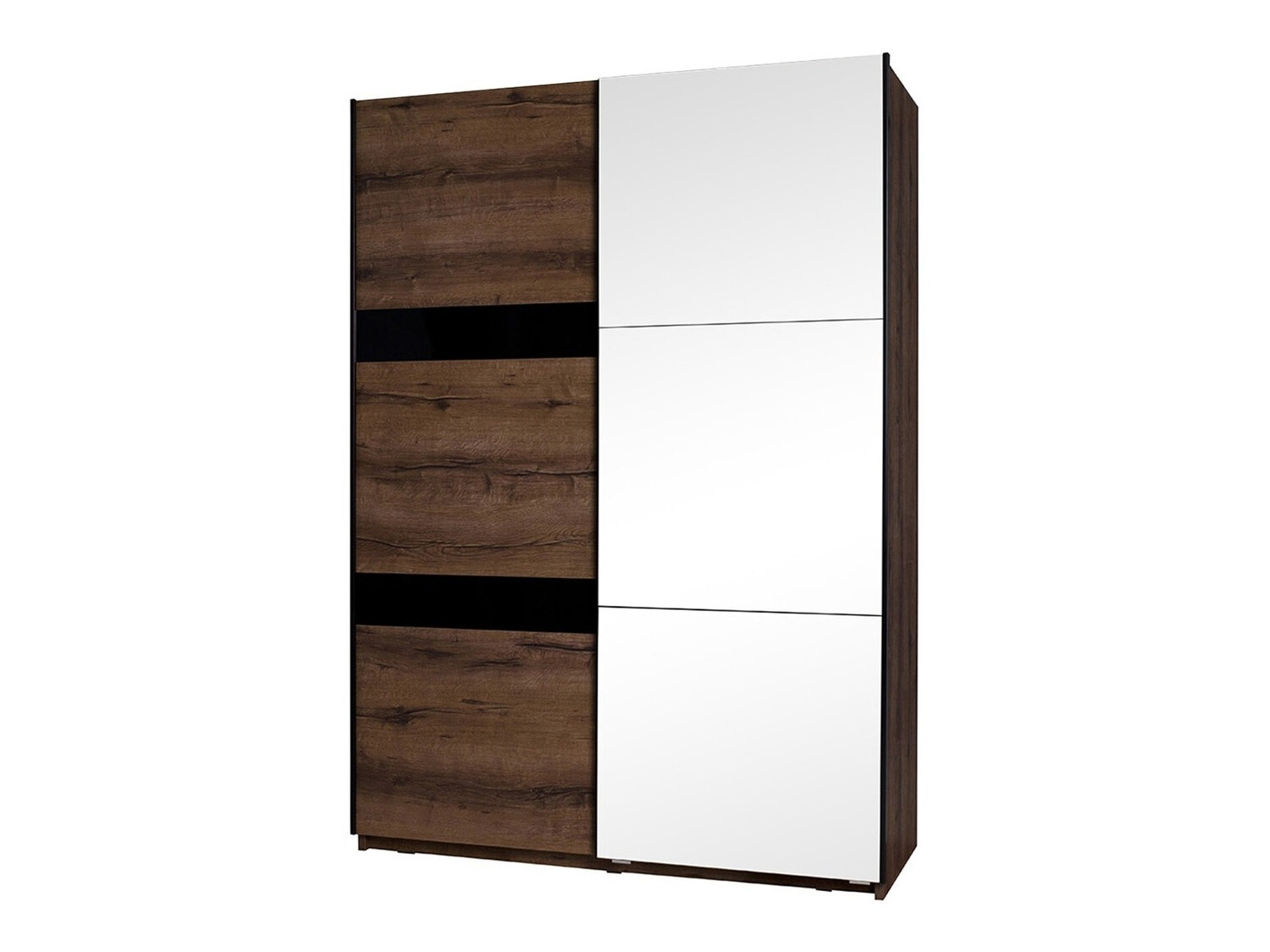 Шкаф Fivelbo 109 (Монастырский дуб + Глянцевый черный)