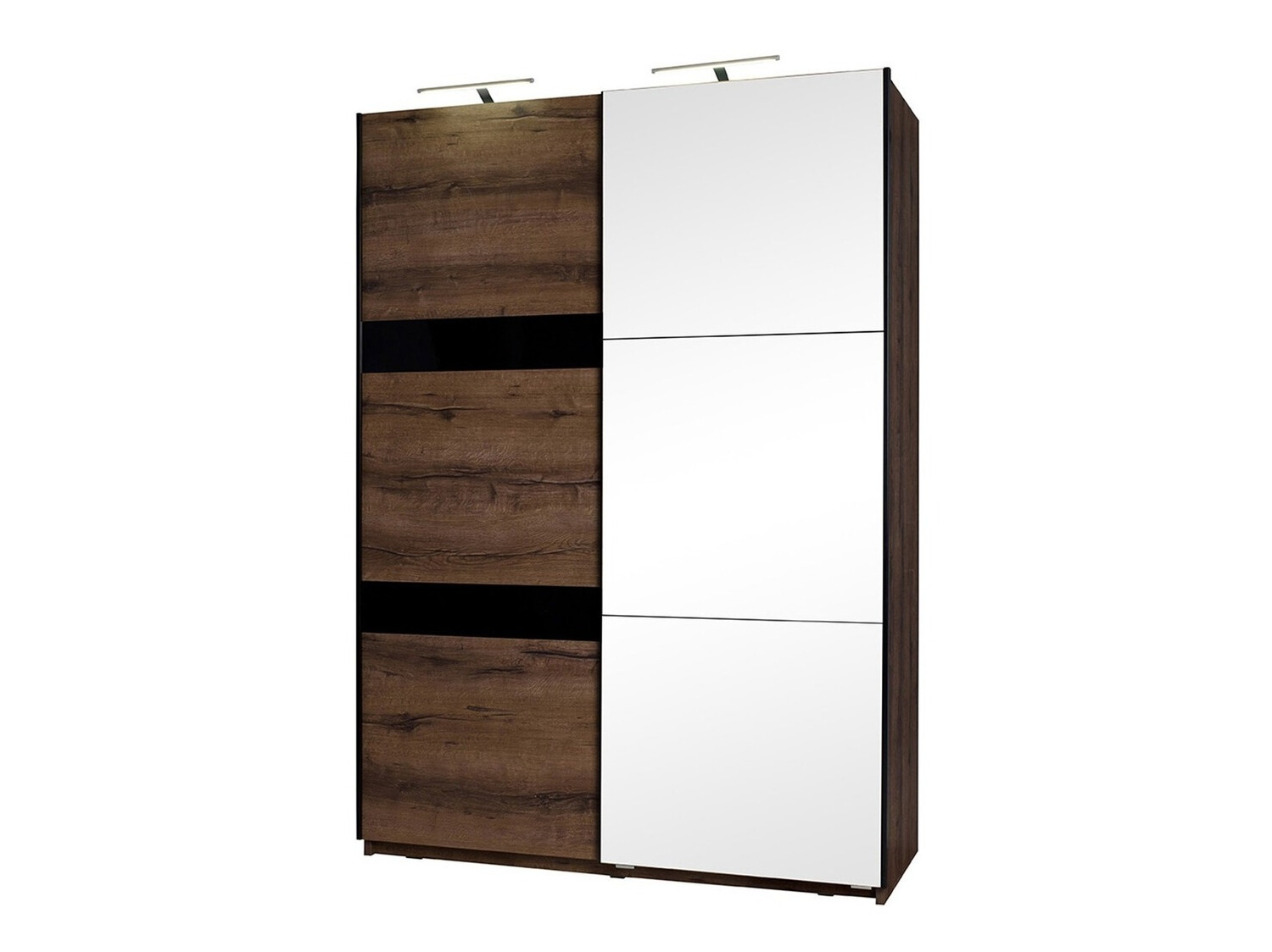 Skapis Fivelbo 109 (Monastery ozols + Glancēts melns)