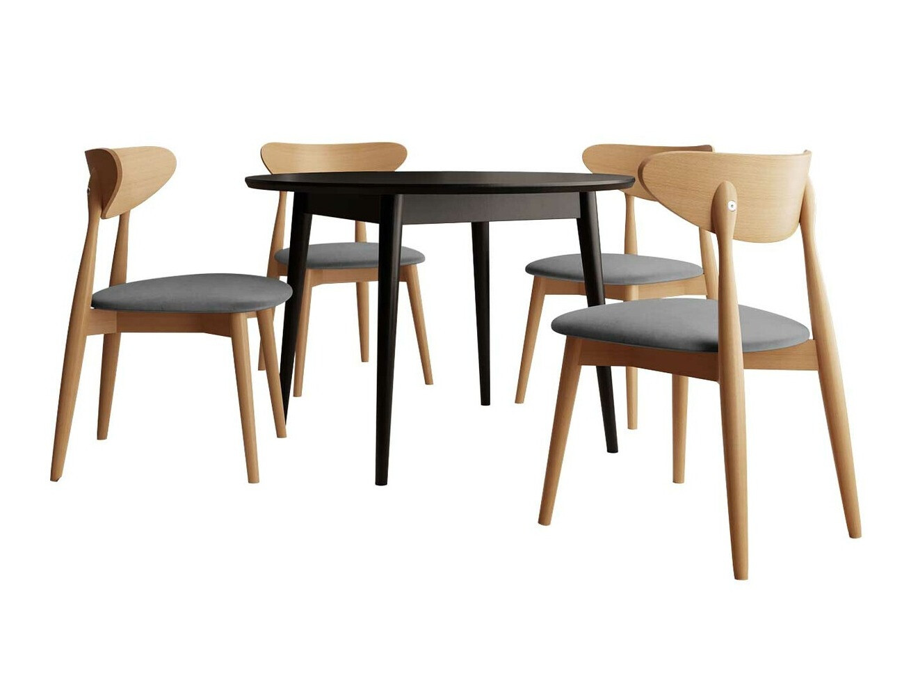 Ēdamistabas komplekts Racine 134 (Melns)