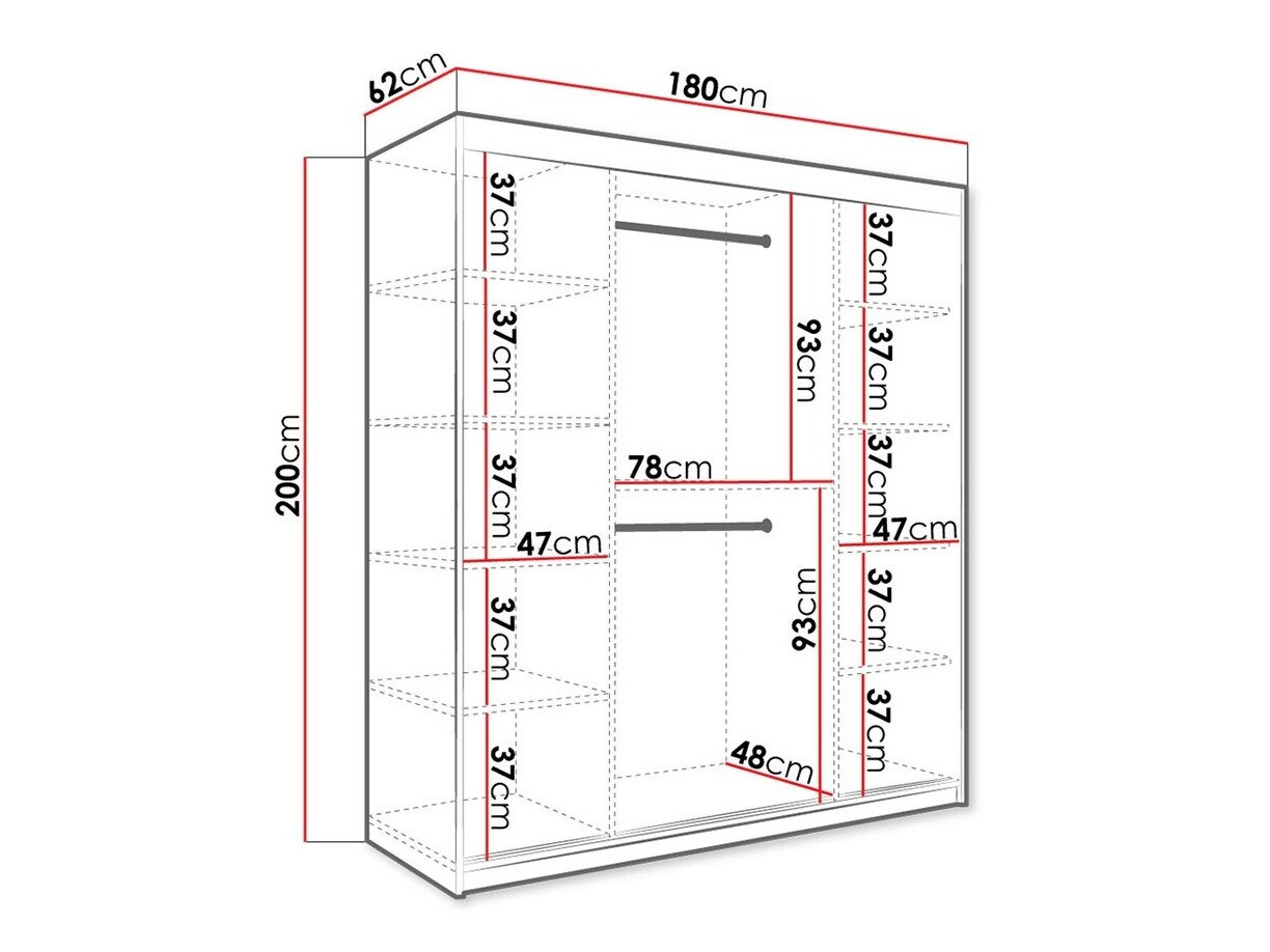 Шкаф Hartford 261 (Матовый черный + Черный мрамор)
