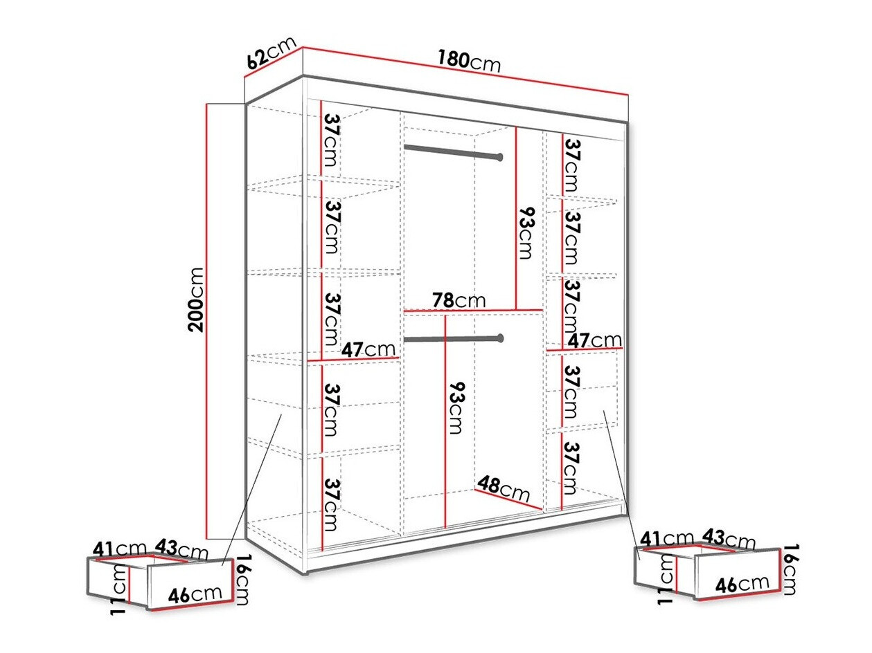 Шкаф Hartford 261 (Матовый черный + Черный мрамор)