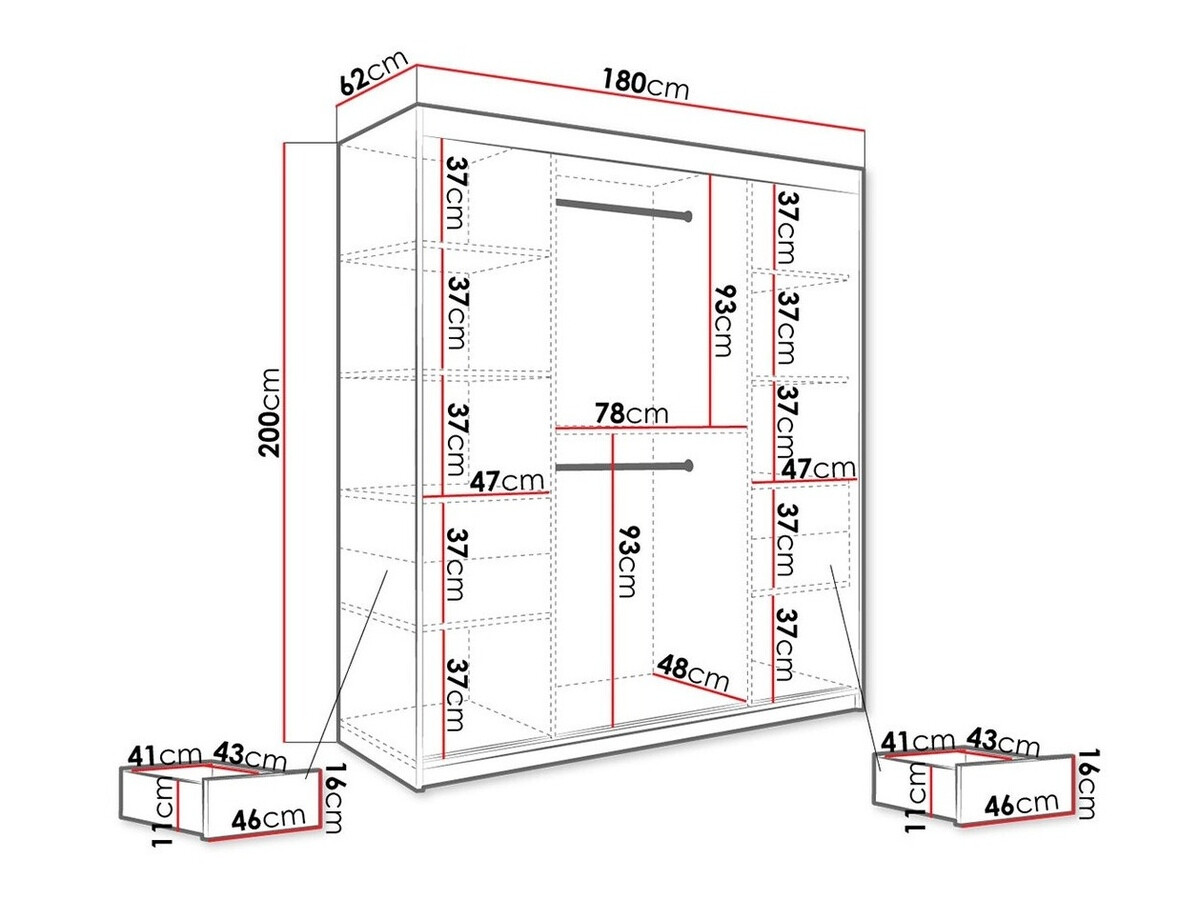 Skapis Hartford 261 (Matēts balts + Balts marmors)