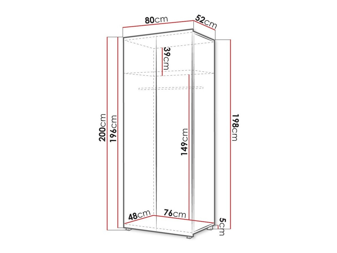 Skapis Tivdalu 125 (Melns + Glancēts melns)