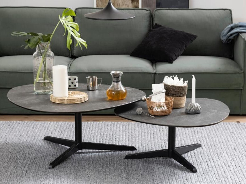 Журнальный столик Norsica 293 (Тёмно-серый + Чёрный)